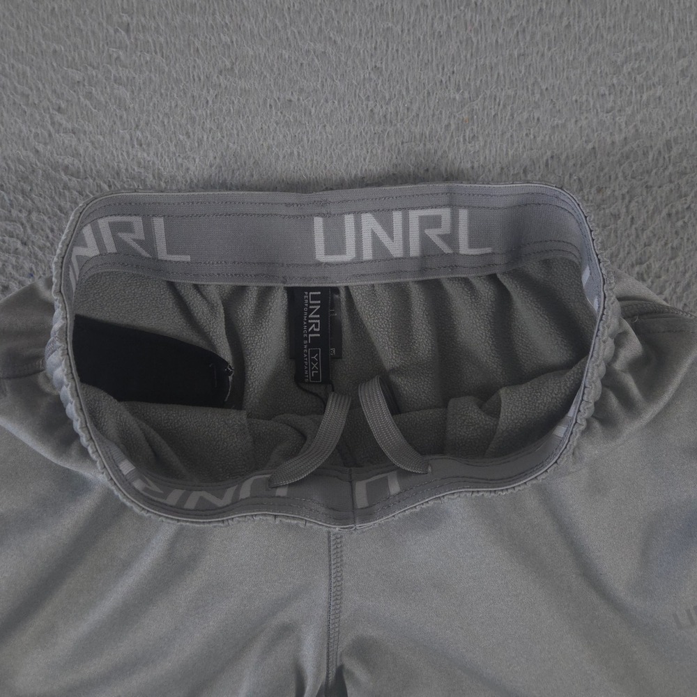 UNRL Sweatpants Boys YXL Grey Performance Pant Tapered Leg Polyester Spandex - Picture 6 of 12